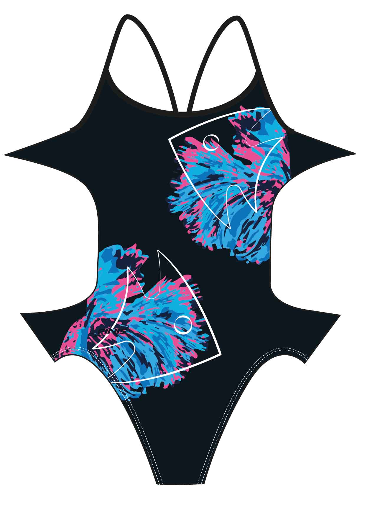 TF_Post_Badeanzug_vorn Team-Badeanzug |  Post-SV Leipzig