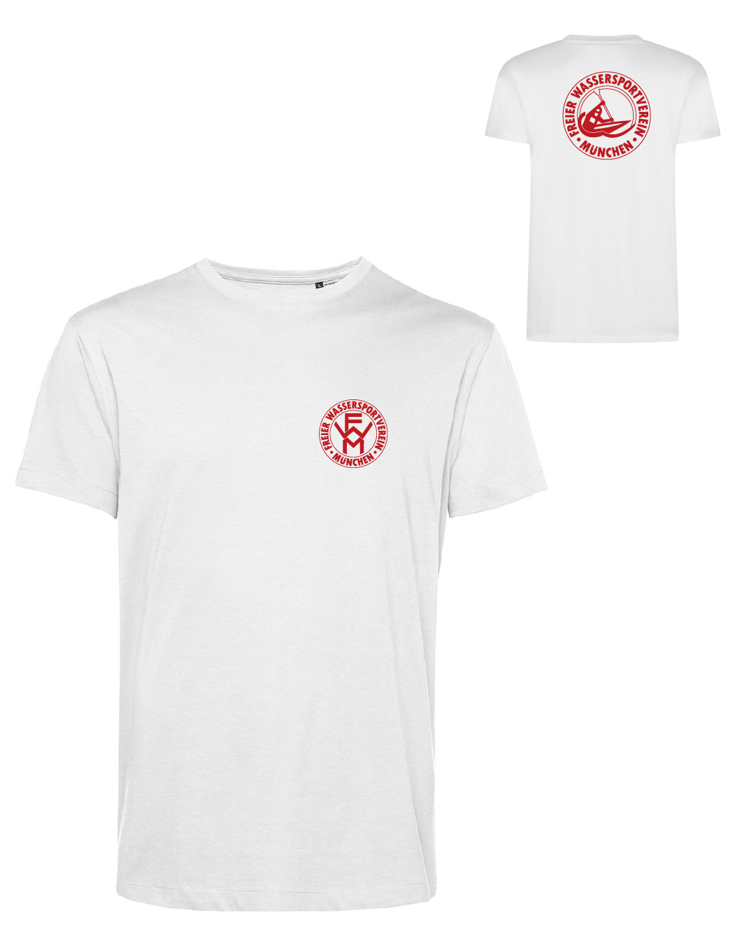 Baumwollshirt weiß, Erwachsene & Kids | Freier Wassersportverein München Baumwollshirt weiß, Erwachsene & Kids | Freier Wassersportverein München