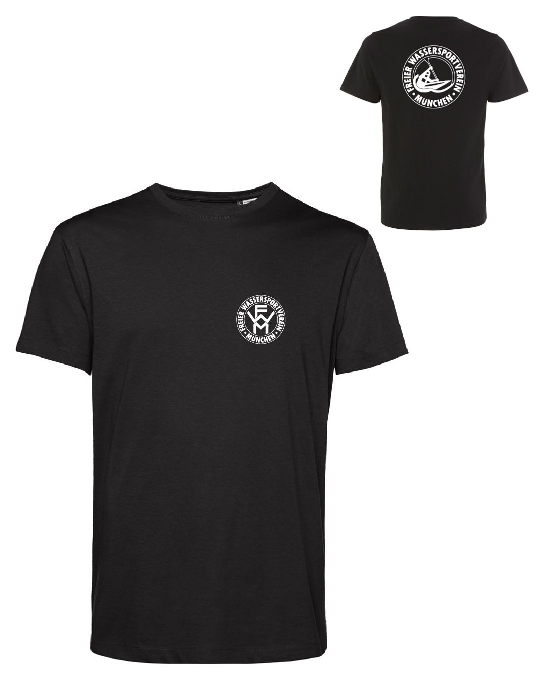 Baumwollshirt schwarz, Erwachsene & Kids | Freier Wassersportverein München Baumwollshirt schwarz, Erwachsene & Kids | Freier Wassersportverein München