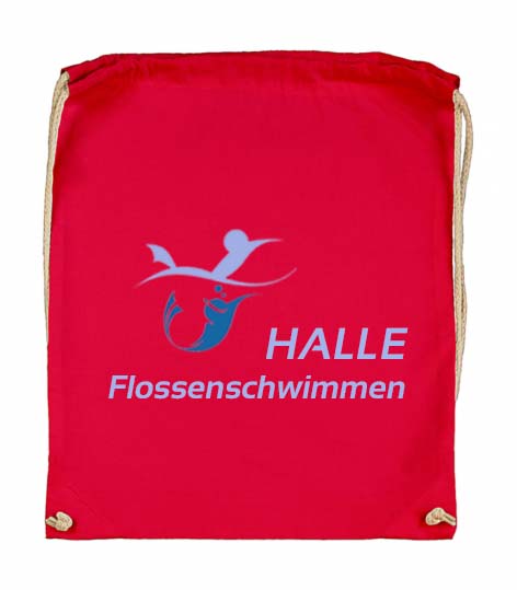 TF_HT_Beutel_Rot Halle - Flossenschwimmen | Sportbeutel rot
