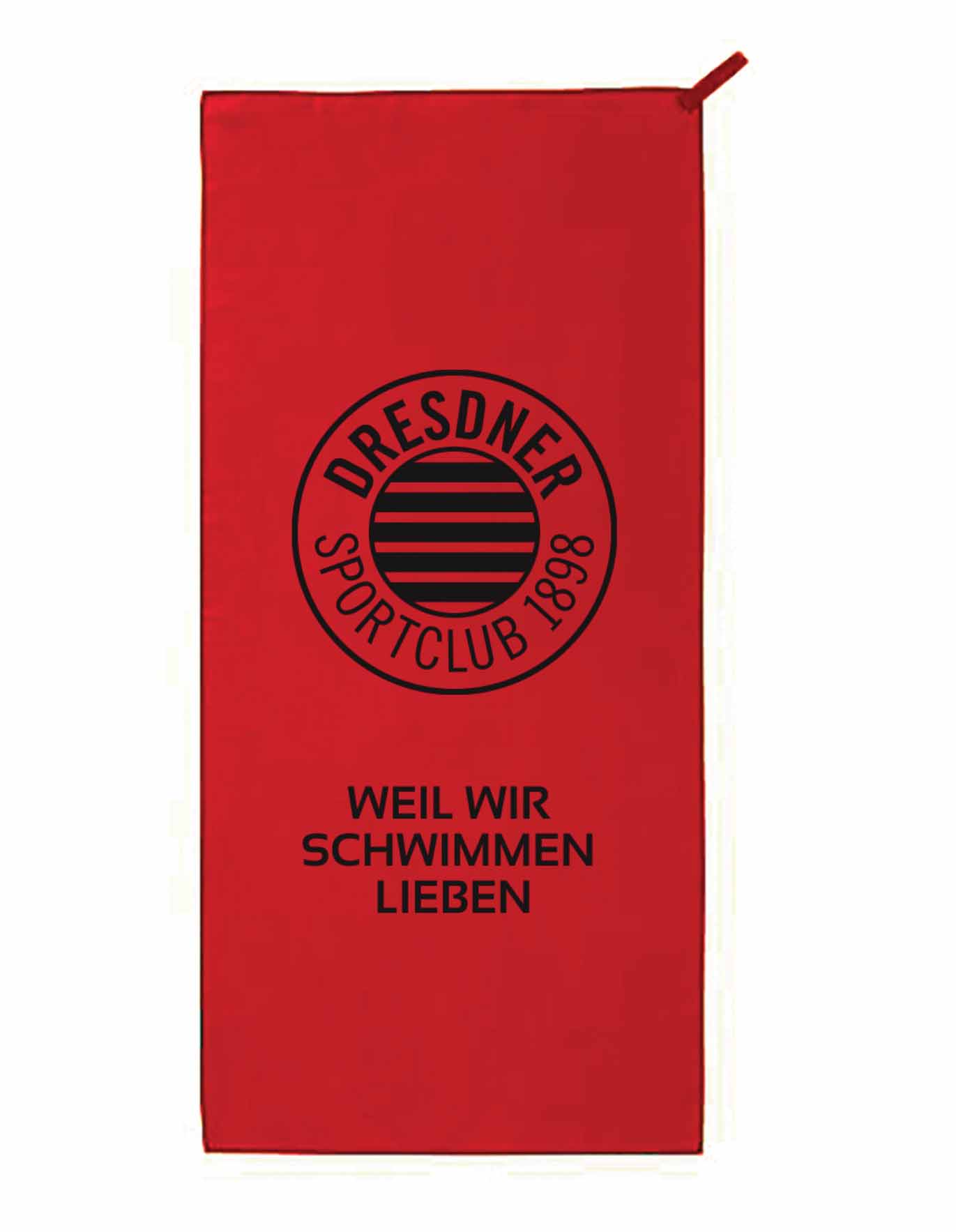 Mikrofaserhandtuch rot - mit Spruch| Dresdner SC Mikrofaserhandtuch rot - mit Spruch| Dresdner SC