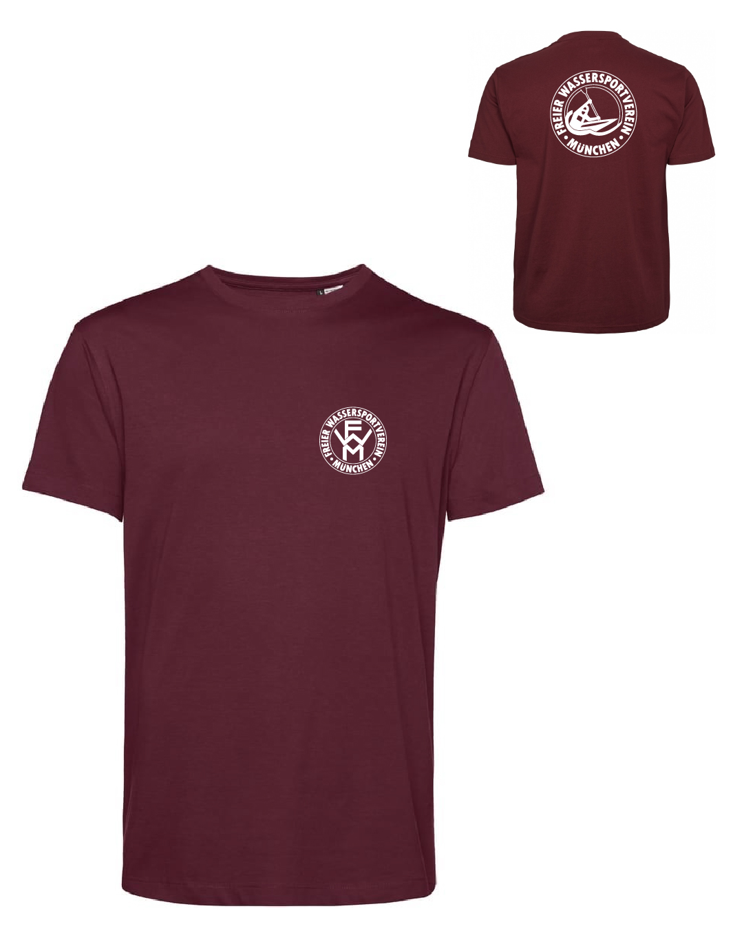Baumwollshirt burgund, Erwachsene & Kids | Freier Wassersportverein München Baumwollshirt burgund, Erwachsene & Kids | Freier Wassersportverein München
