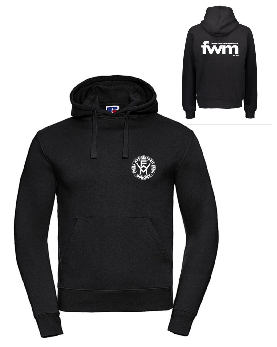 Hoodie schwarz, Erwachsene & Kids | Freier Wassersportverein München Hoodie schwarz, Erwachsene & Kids | Freier Wassersportverein München