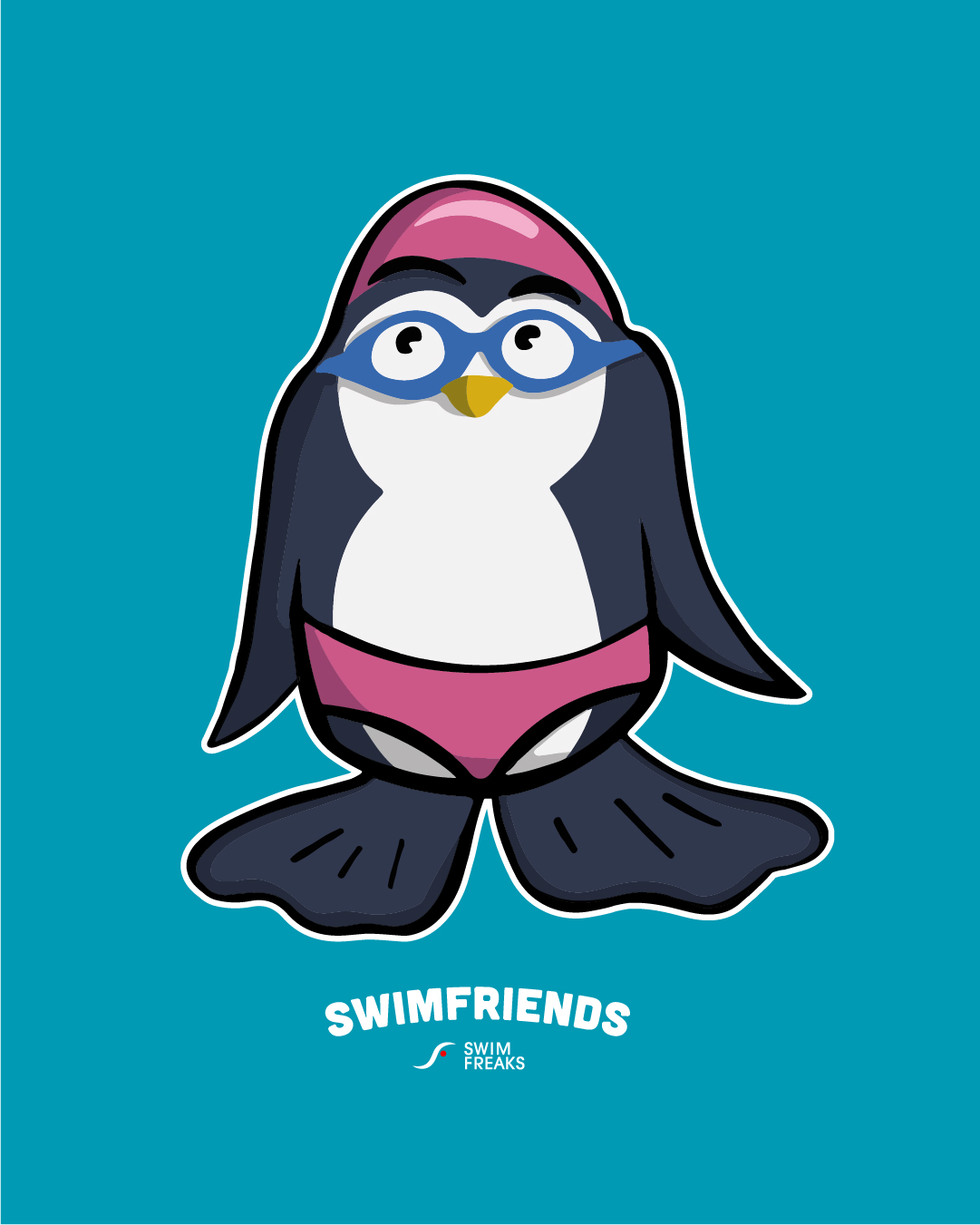 Fin der Schwimm-Pinguin – Damen Hoodie | Swimfriends Kollektion