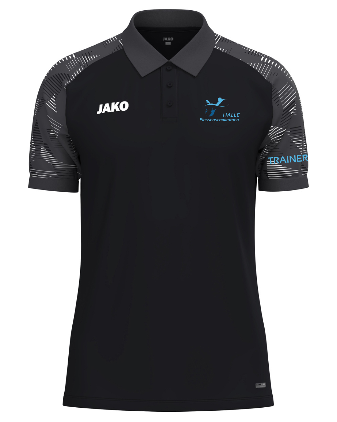 Funktionspolo Damen, Herren, Kids, schwarz  | Halle Flossentauchen