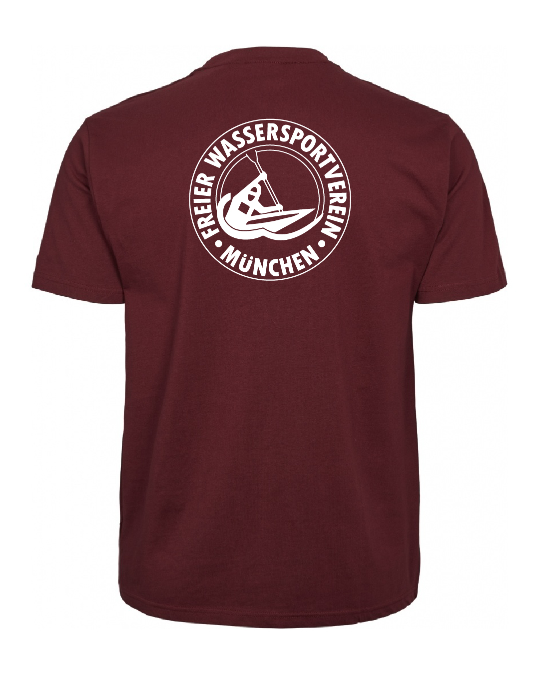 Baumwollshirt burgund, Erwachsene & Kids | Freier Wassersportverein München