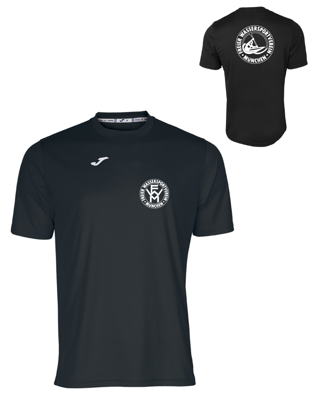 Funktionsshirt schwarz, Erwachsene & Kids | Freier Wassersportverein München