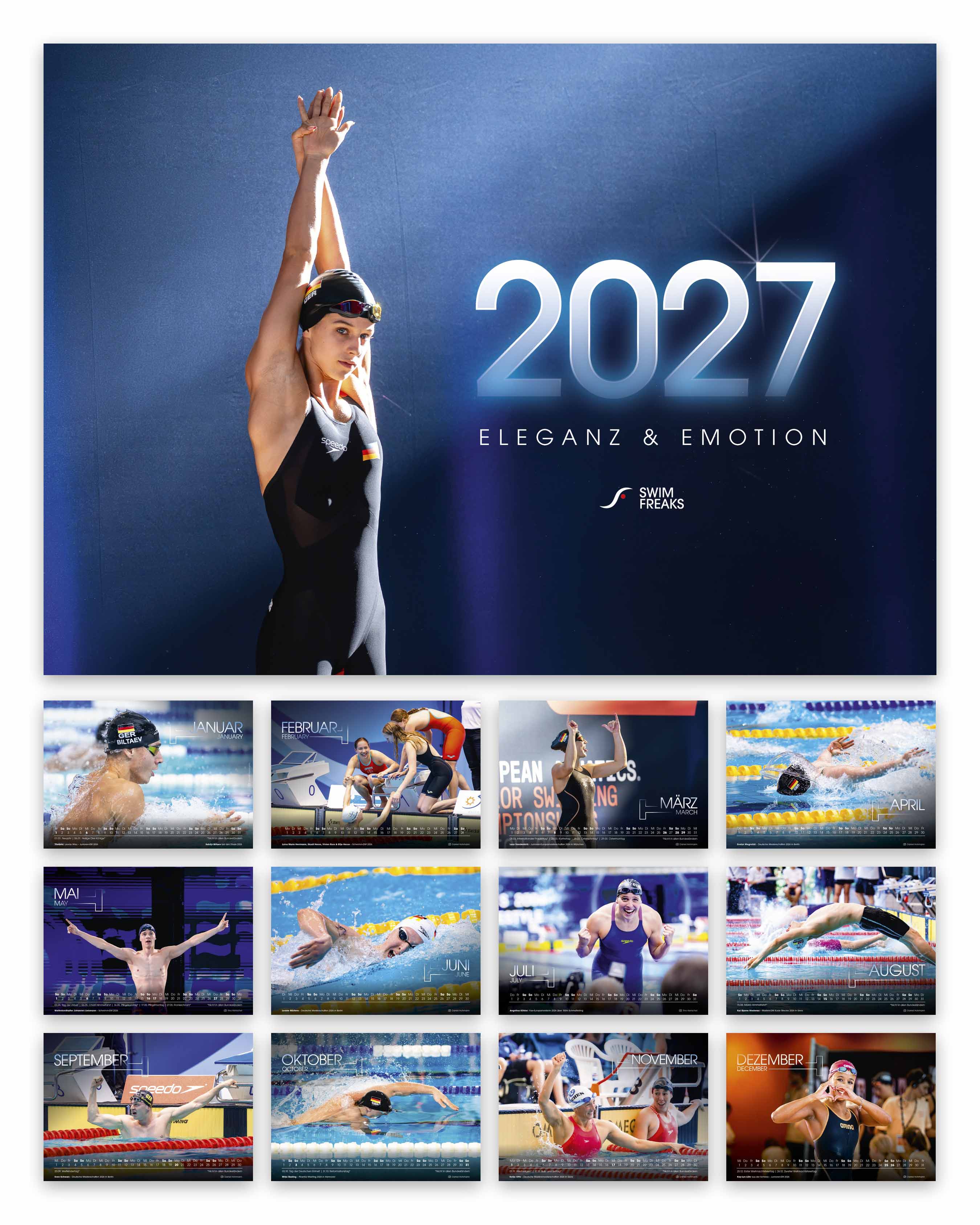 Der Schwimm-Kalender 2027 | Jetzt vorbestellen!
