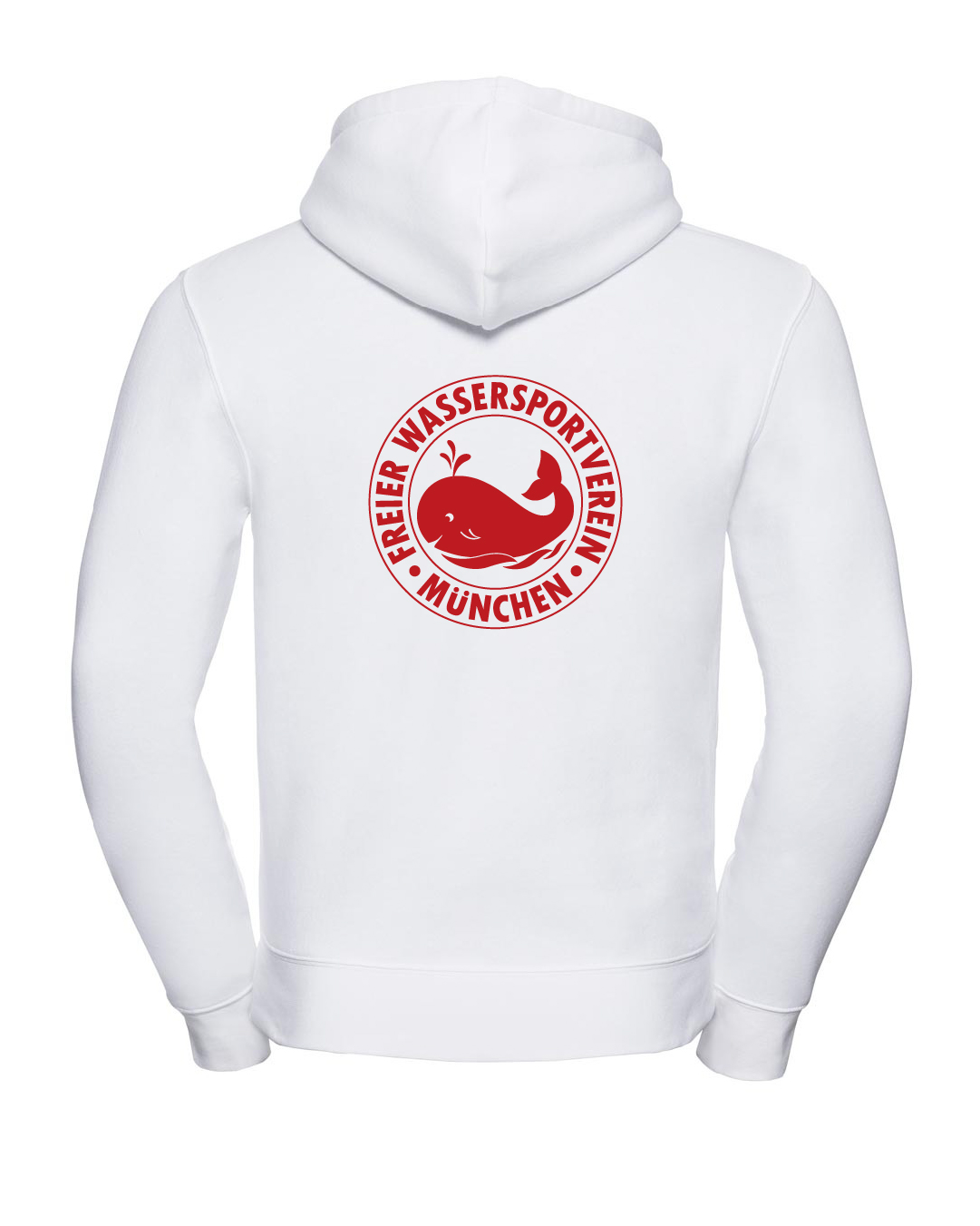 Hoodie weiß, Erwachsene & Kids | Freier Wassersportverein München