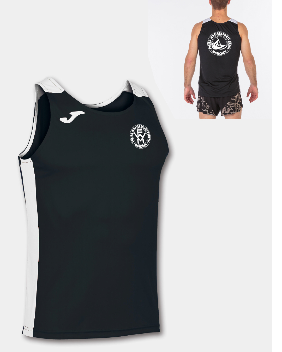 Funktions-Tanktop schwarz, Erwachsene & Kids | Freier Wassersportverein München