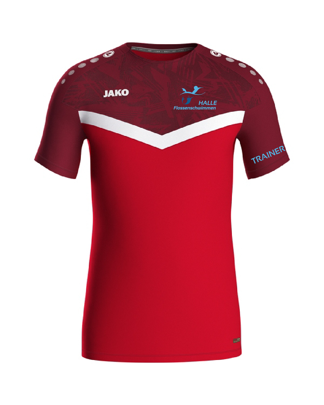 Teamshirt Damen, Herren, Kids, rot | Halle Flossentauchen