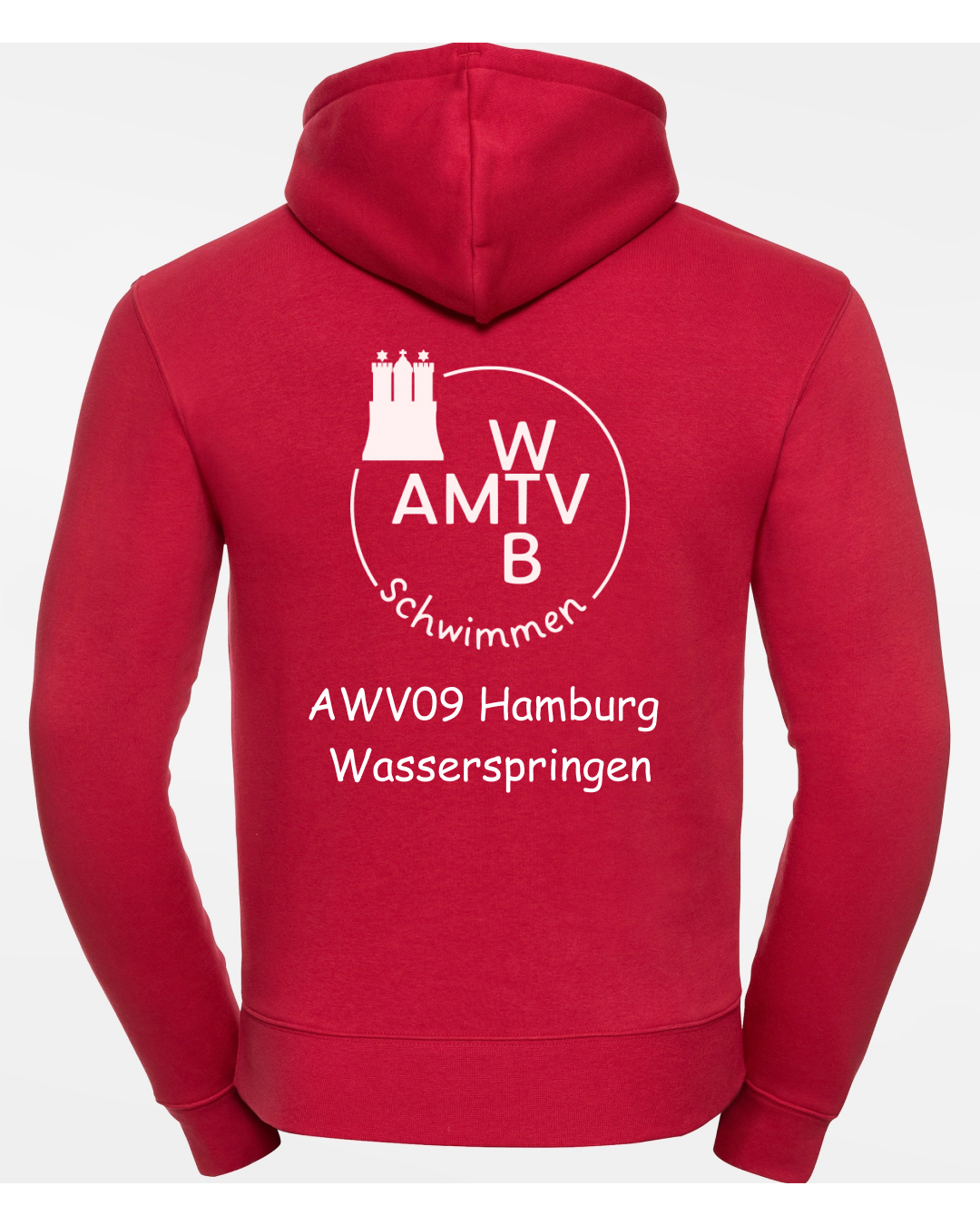 Hoodie rot, Erwachsene & Kids | AWV 09 | Wasserspringen