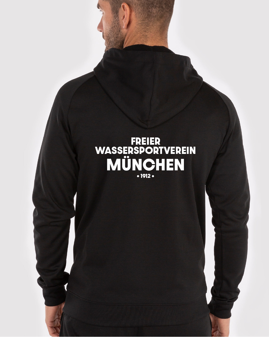 Funktions-Kapuzenjacke schwarz, Erwachsene & Kids | Freier Wassersportverein München