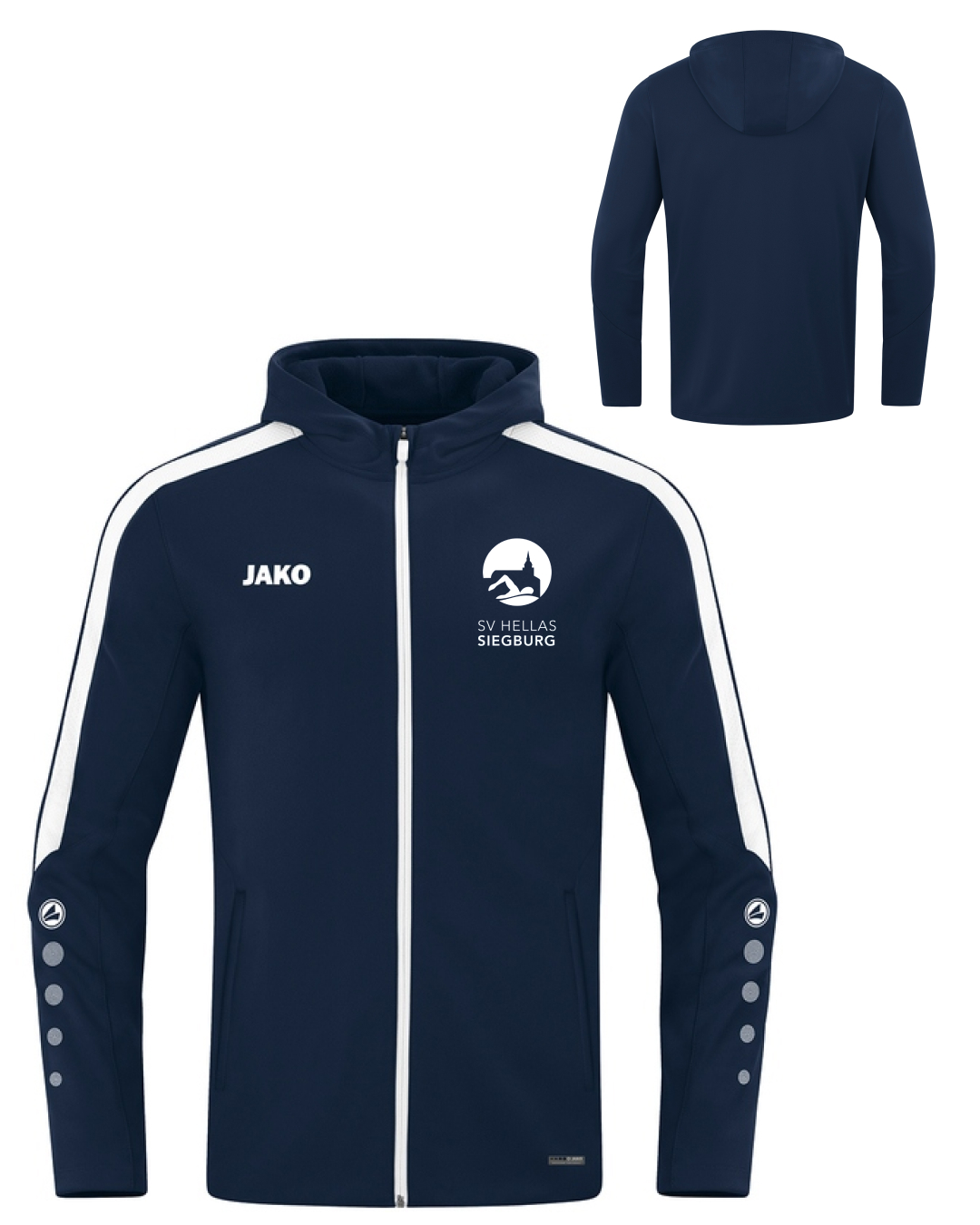 Trainingsjacke navy mit Kapuze, Damen, Herren und Kids | SV Hellas Siegburg