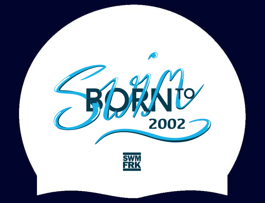 Born to Swim Cap | Auf Wunsch mit individuellem Jahrgang
