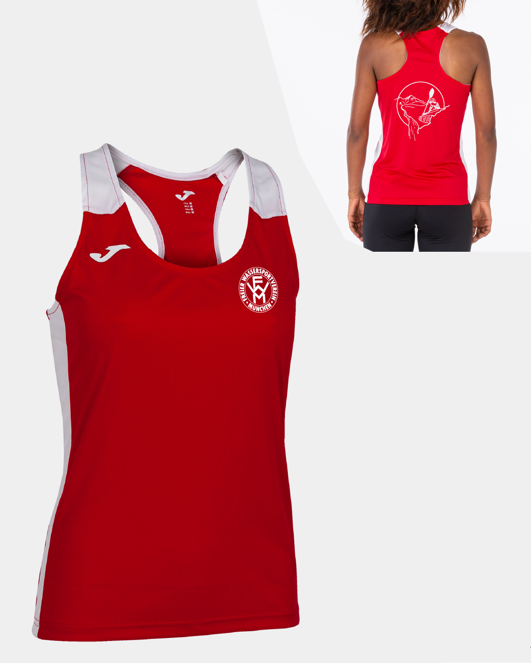 Funktions-Tanktop rot, Damen | Freier Wassersportverein München