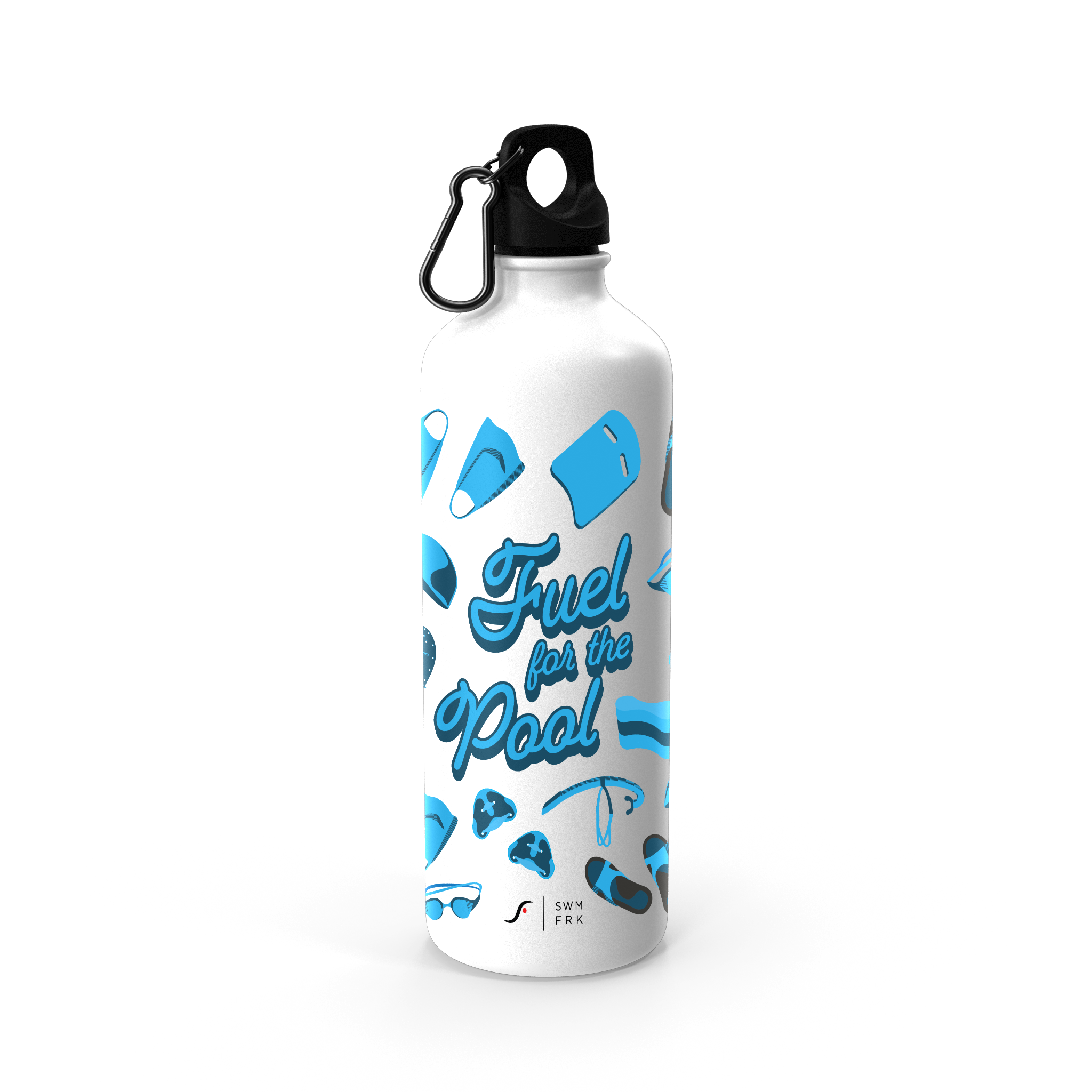 "Fuel for the Pool" Trinkflasche mit Karabiner