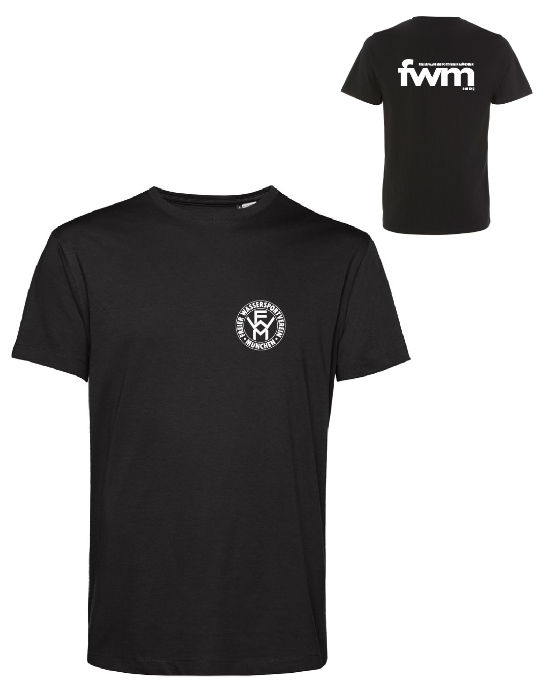 Baumwollshirt schwarz, Erwachsene & Kids | Freier Wassersportverein München Baumwollshirt schwarz, Erwachsene & Kids | Freier Wassersportverein München