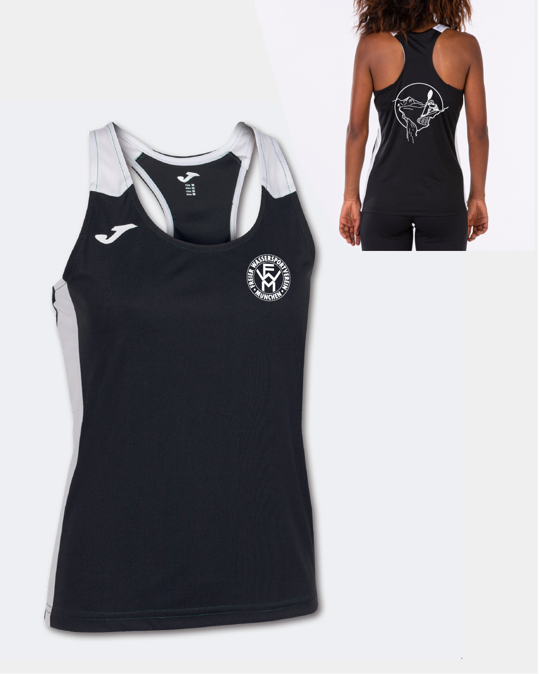 Funktions-Tanktop schwarz, Damen | Freier Wassersportverein München