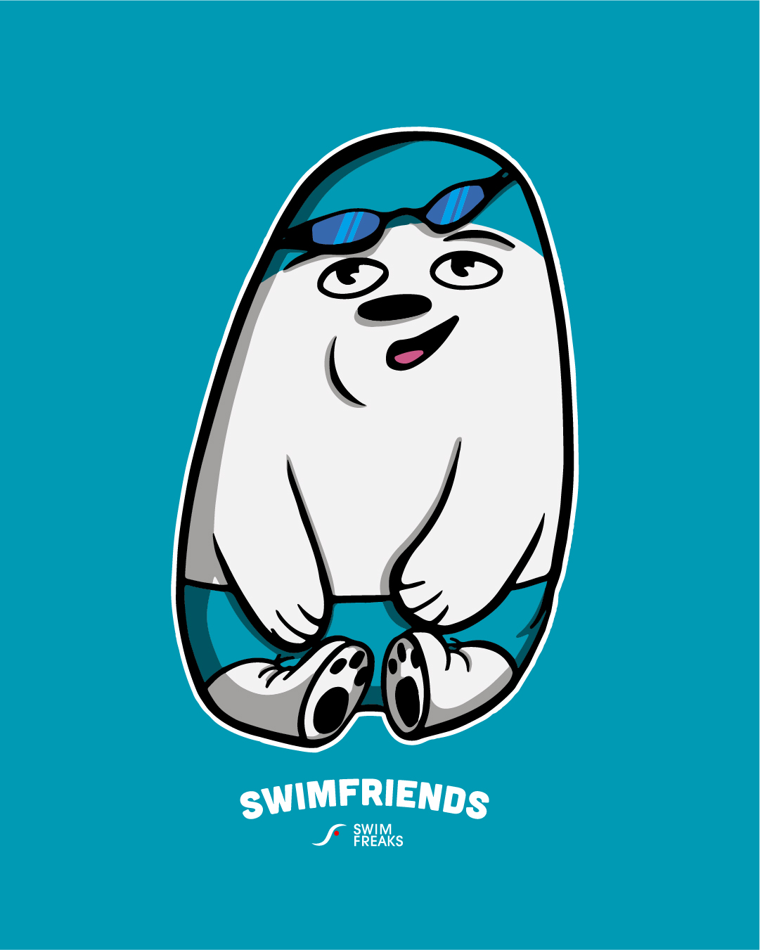 Bärto der Schwimm-Bär – Damen Hoodie | Swimfriends Kollektion