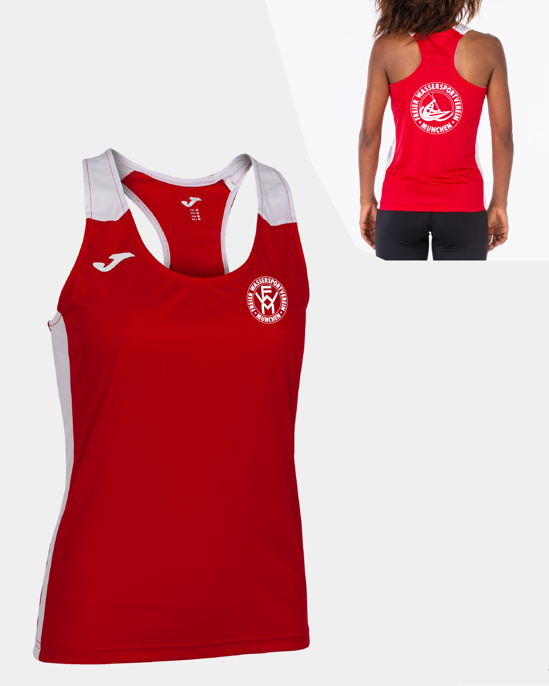 Funktions-Tanktop rot, Damen | Freier Wassersportverein München Funktions-Tanktop rot, Damen | Freier Wassersportverein München