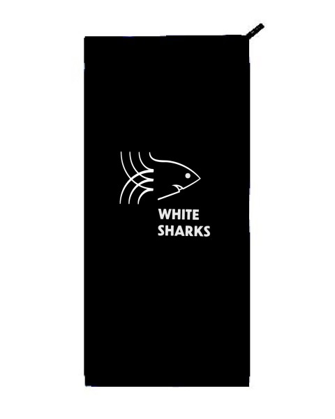 Mikrofaserhandtuch schwarz | White Sharks